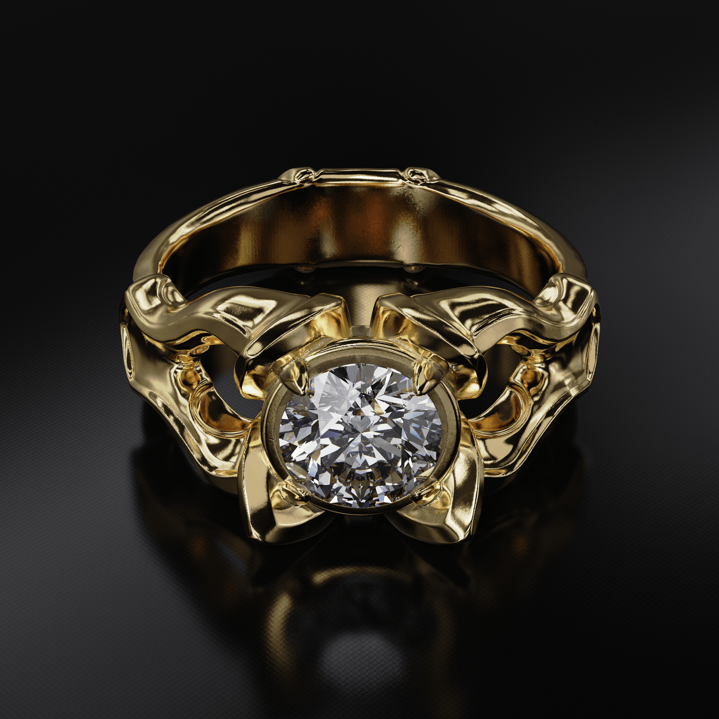 Bloom Ring with 1.0 Carat Lab Diamond