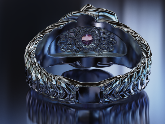 Spring Flowers Sterling Silver Ring with .5ct Lab Pink Sapphires