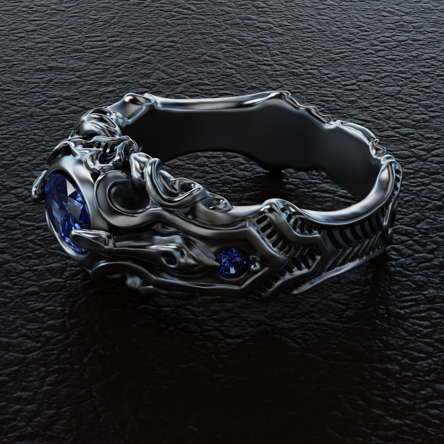 Andakara - Sterling Silver Ring with 1.0 Carat Sapphire