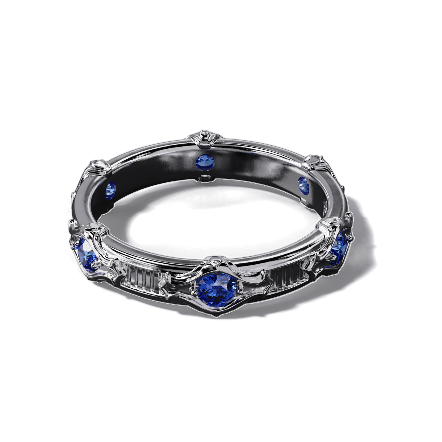 Ananta Eternity Ring with Blue Sapphires