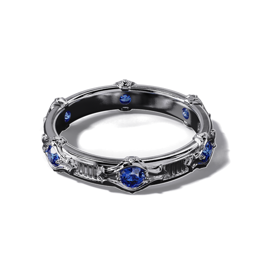 Ananta Eternity Ring with Blue Sapphires