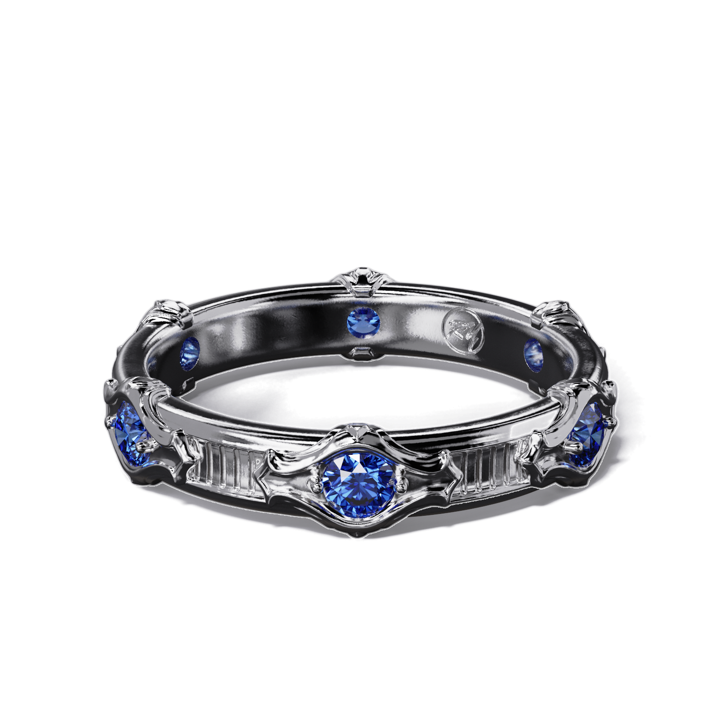Ananta Eternity Ring with Blue Sapphires