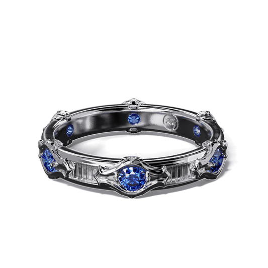 Ananta Eternity Ring with Blue Sapphires