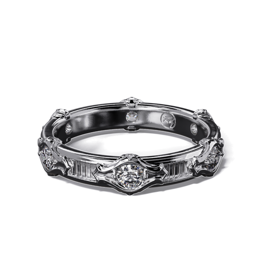 Ananta Eternity Ring with White Sapphire