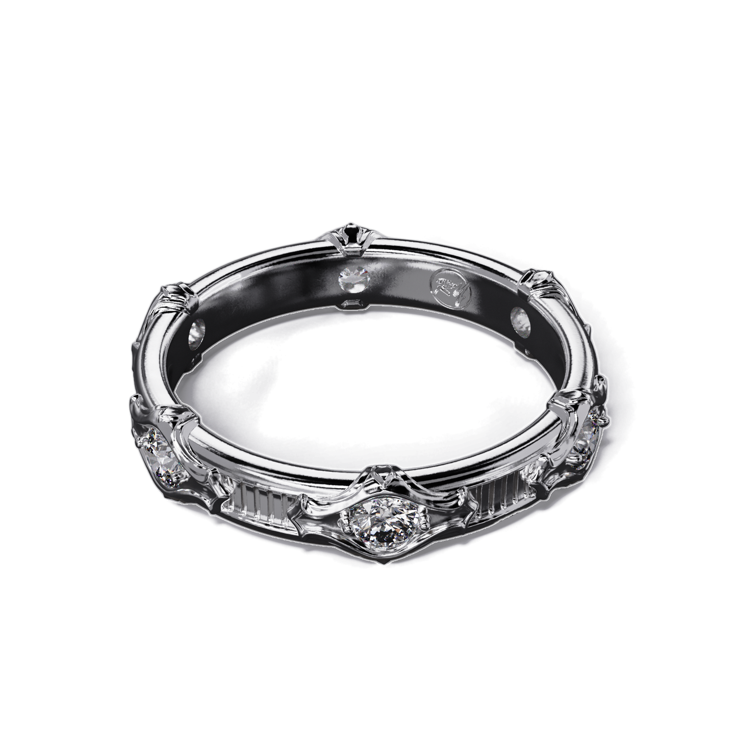 Ananta Eternity Ring with White Sapphire