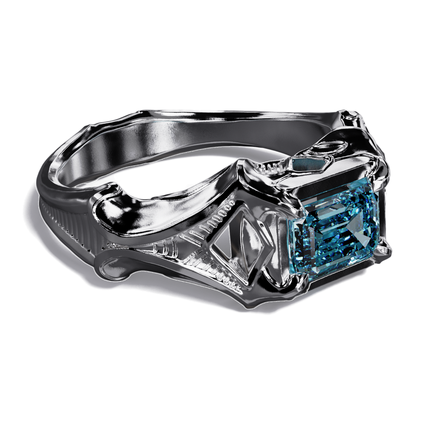 Aquamarine Dream Sterling Silver Ring with 1 Carat Lab Aquamarine