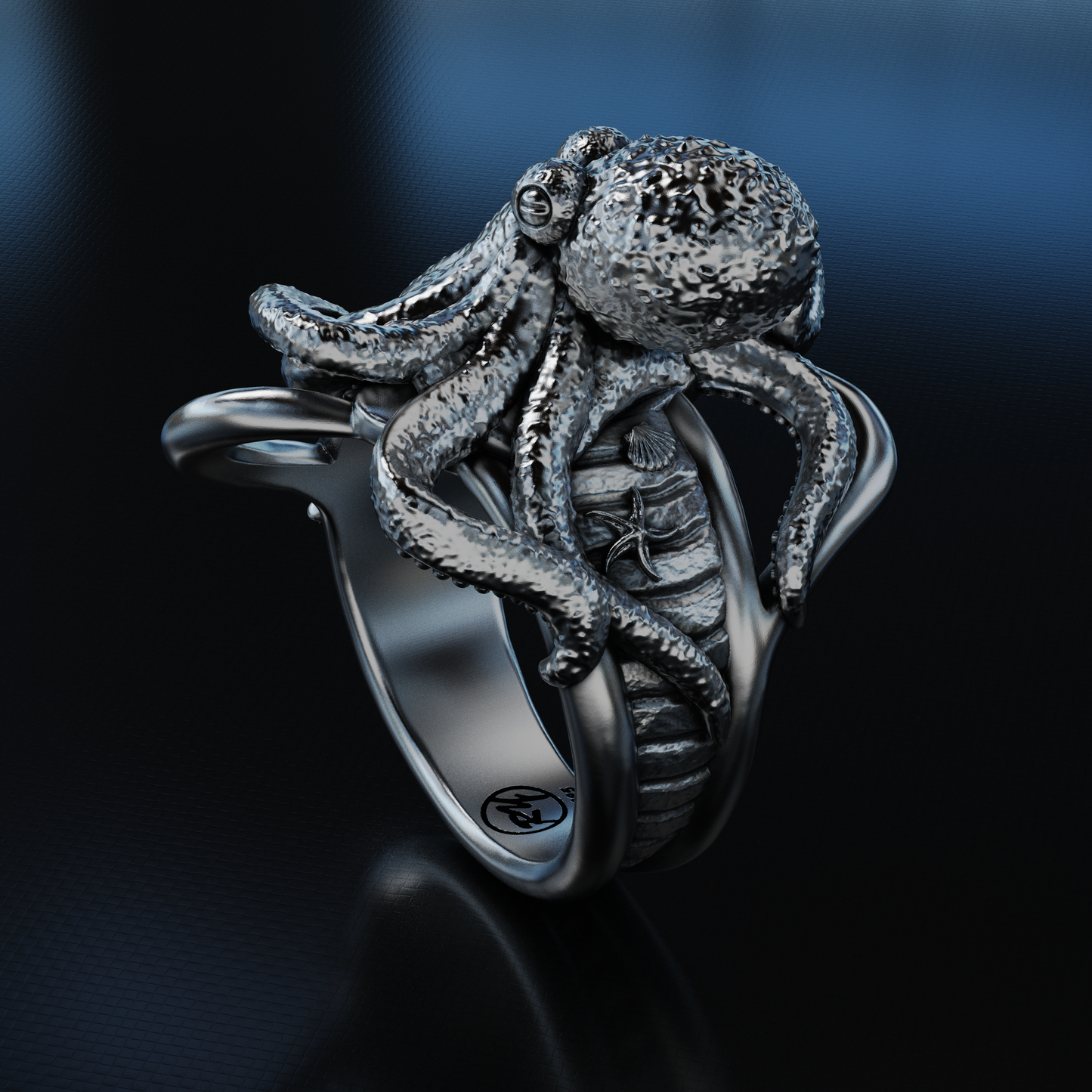 Sterling Silver Octopus Ring