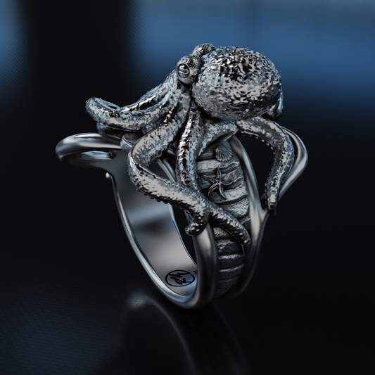Sterling Silver Octopus Ring - Reed Yoder Designs