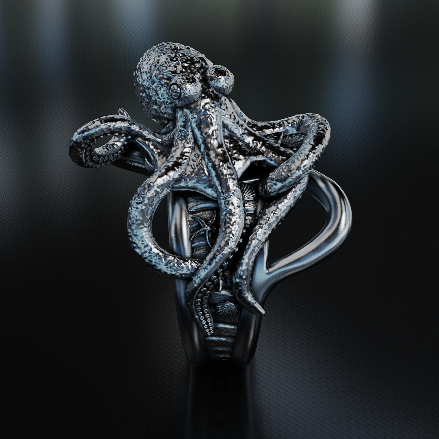 Sterling Silver Octopus Ring