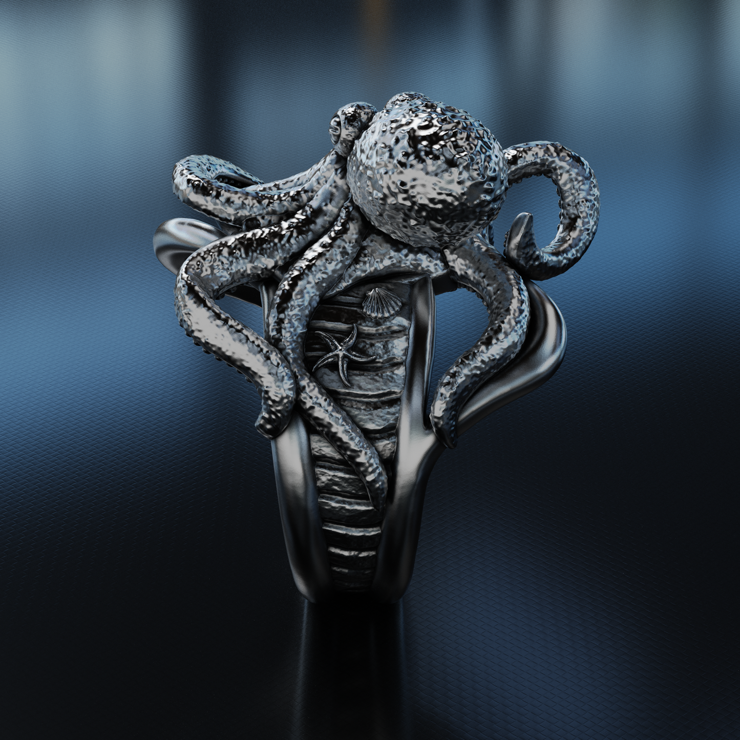 Sterling Silver Octopus Ring